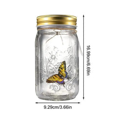 Magic Flying Butterfly Jar LED Lamp Glass Mason Jar Simulation Animated Butterfly Fly Insect Collecting Bottle Home Decor